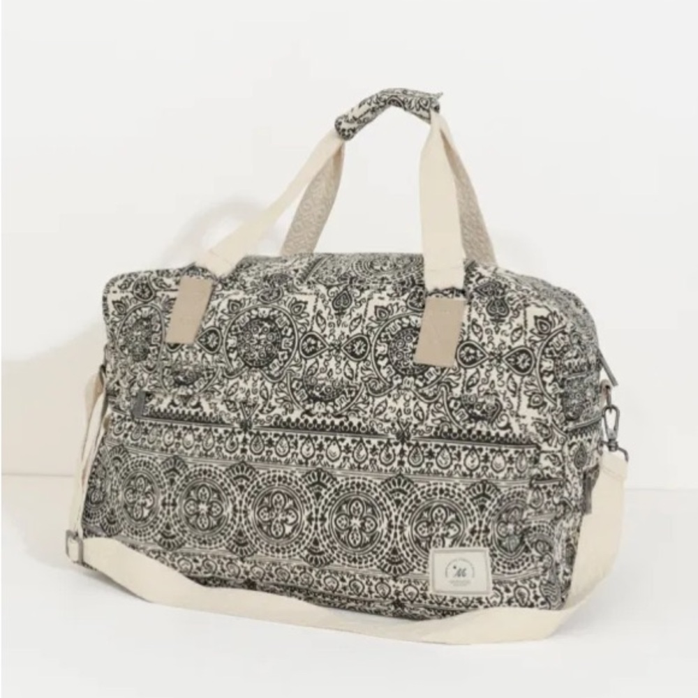 Maaji Black and White Patterned Travel Duffel Bag